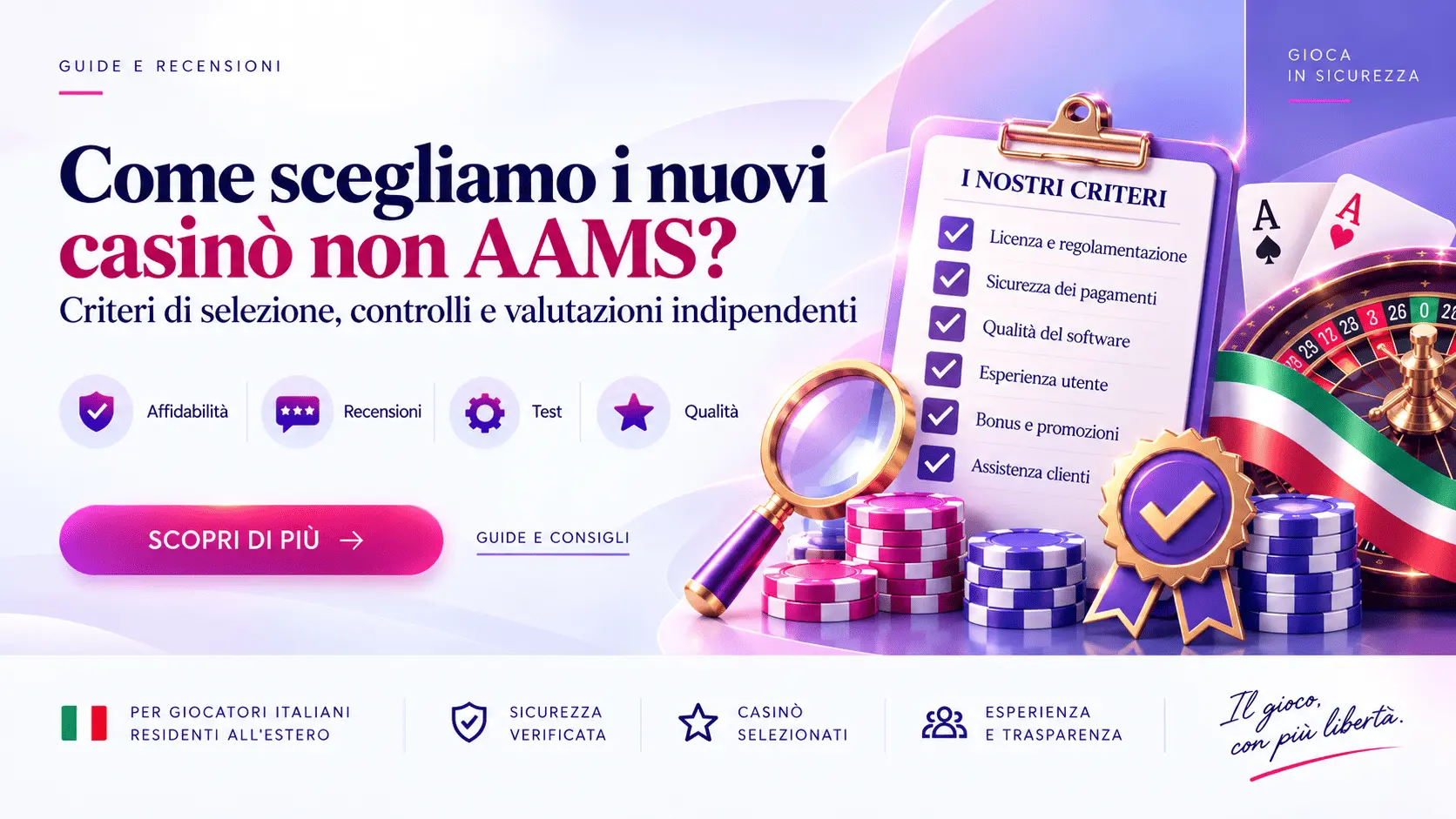 Come scegliamo i nuovi casino non AAMS?