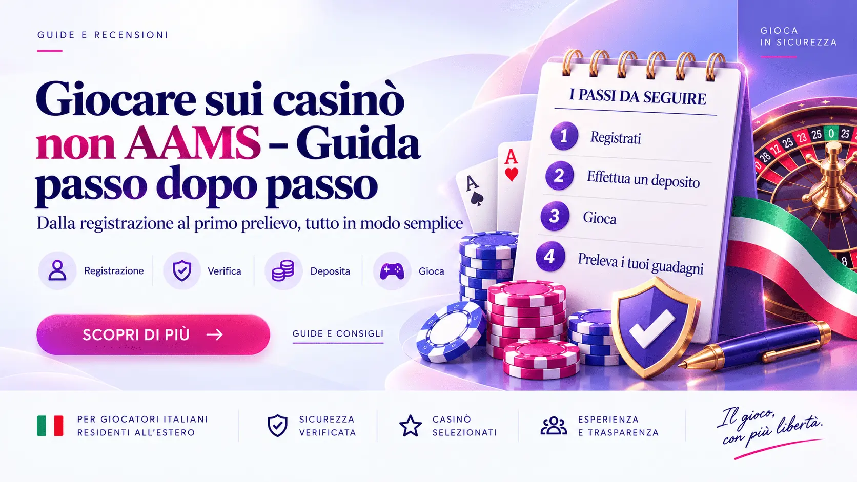 Giocare sui casinò non AAMS – Guida passo dopo passo